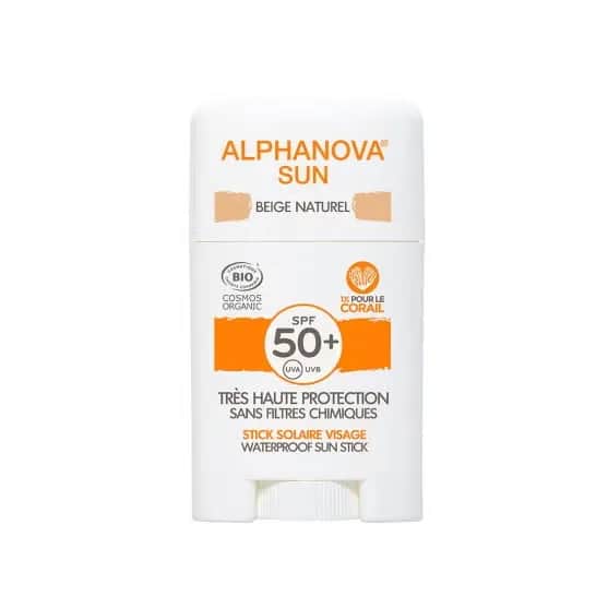 ALPHANOVA Stick Teintée BEIGE SPF50 BIO 15gr