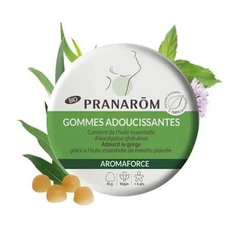 Aromaforce Gommes Adoucissantes Menthe Poivrée/Eucalyptus BIO