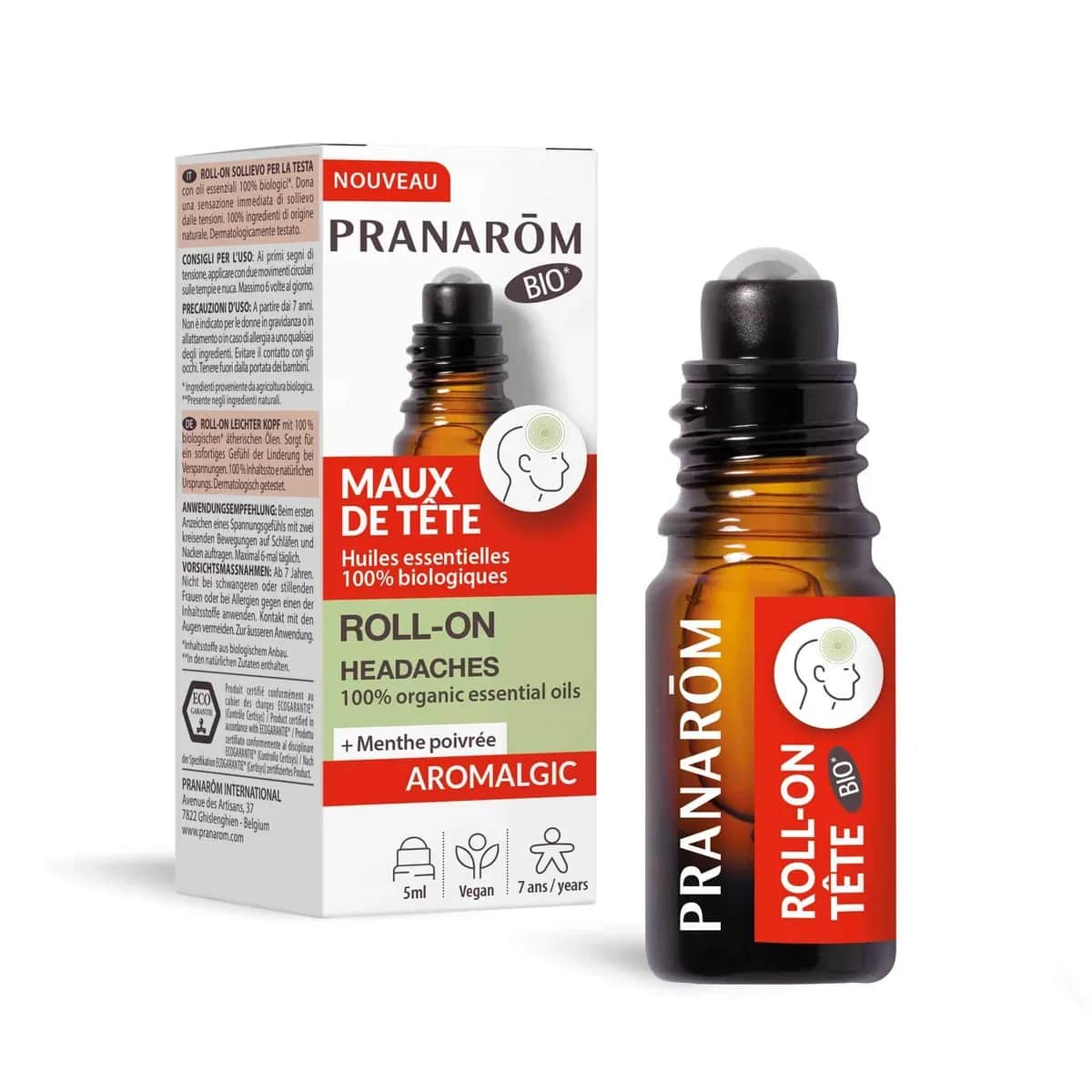 Aromalgic Roller Maux de Tête BIO 5ml