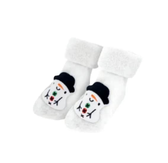Babyoops Chaussette bébé Noël bonhomme de neige