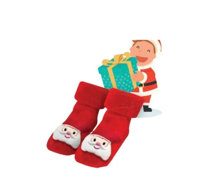 Babyoops Chaussette bébé Noël Père Noël