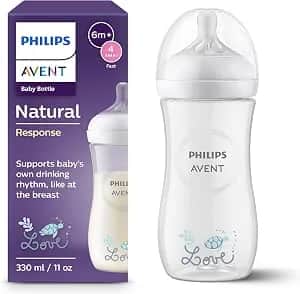 Biberon Nat Response 330ml (Love/Tortue)
