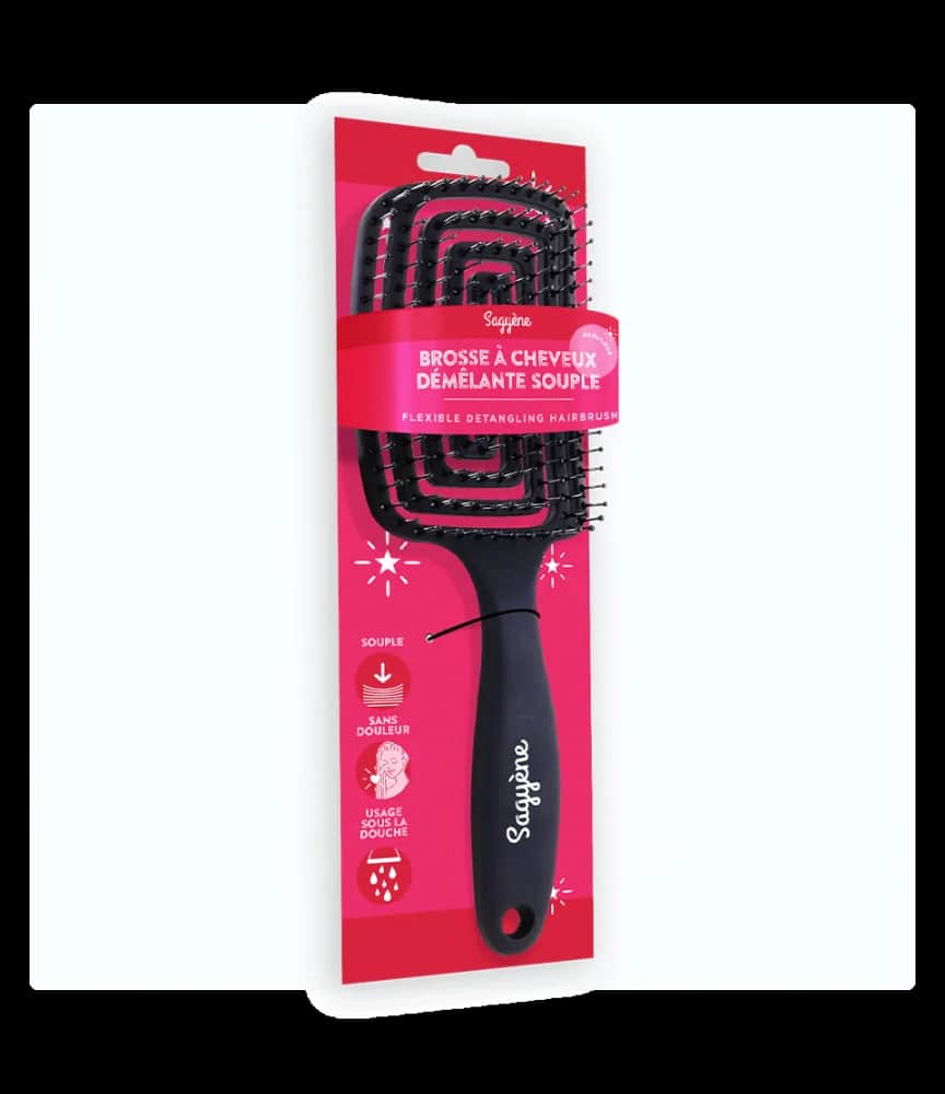 Brosse à Cheveux Démêlante Duo Noire
