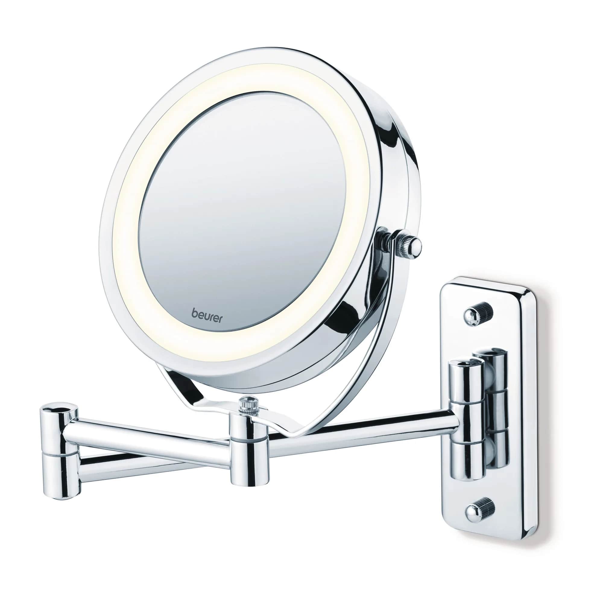 BS59 Miroir éclairé grossissement x5 2 en 1 mural et pied 8 leds