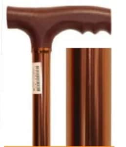 Canne Réglable Alu Bronze (Poignée Ergonomique Marron)