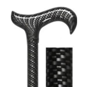 Canne Réglable Alu Motifs Effet 3D Noire (Poignée Assortie)