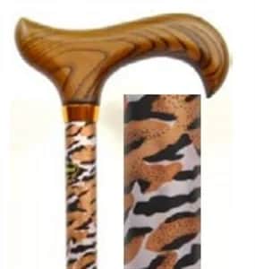 Canne Réglable Alu Tigre poignée bois