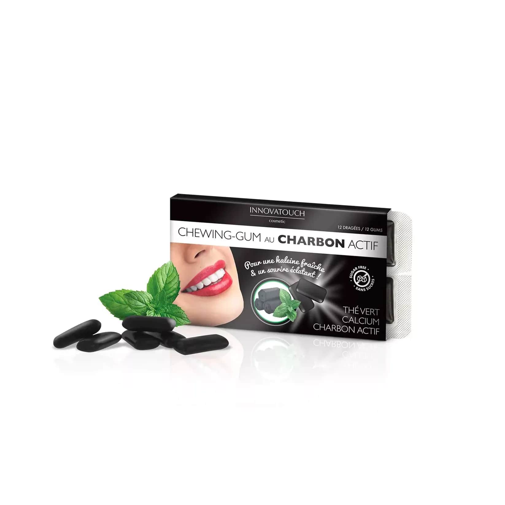 Chewing-gum Charbon Prés.12u
