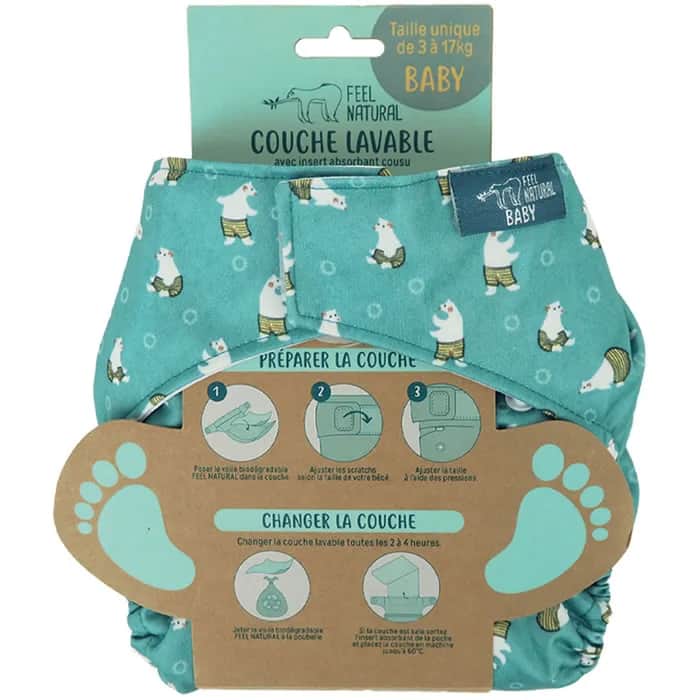 Couche bébé lavable modèle Olaf
