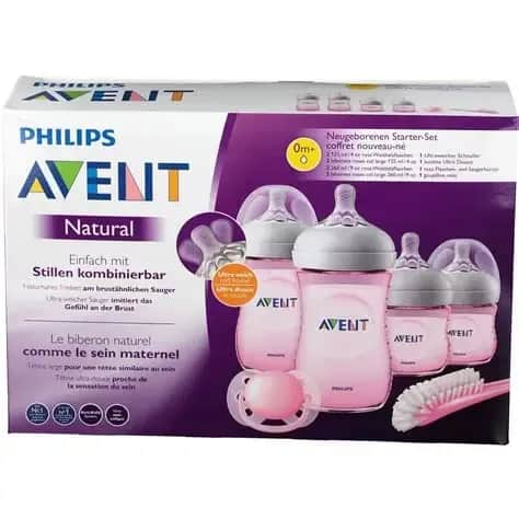 Kit Nouveau-né 260ml ROSE (2x125ml + 2x260ml + 1 sucette 0/6m + 1 goupillon)