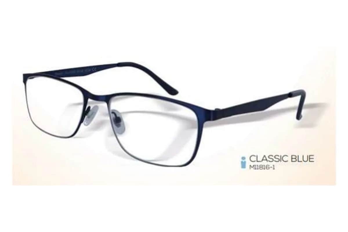Loupe Classic Bleu métallique cerclé +2,5