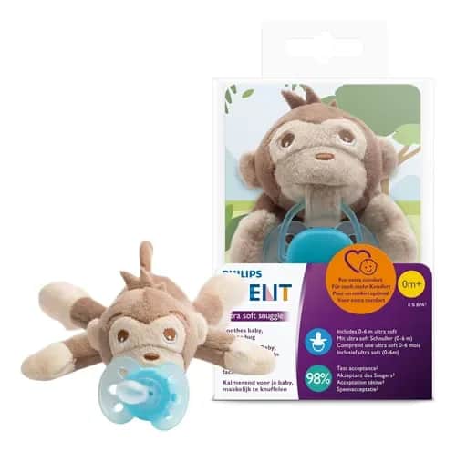 Peluche-Sucette Singe 0-6M