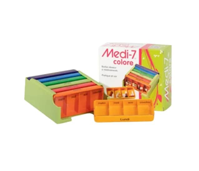 Pilulier MEDI 7 Coloré