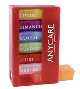 Pilulier Semainier Rouge WS-RED