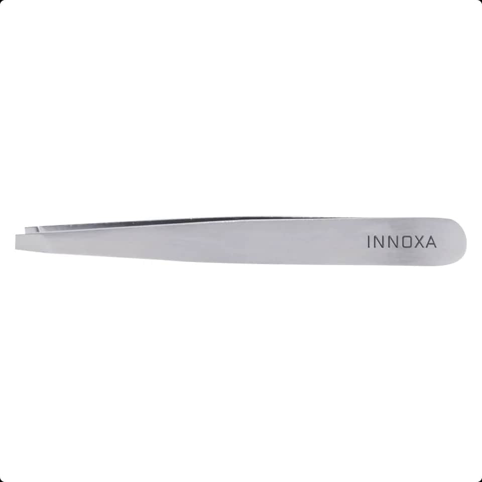 Pince à épiler mors droit mat silver 9.6cm