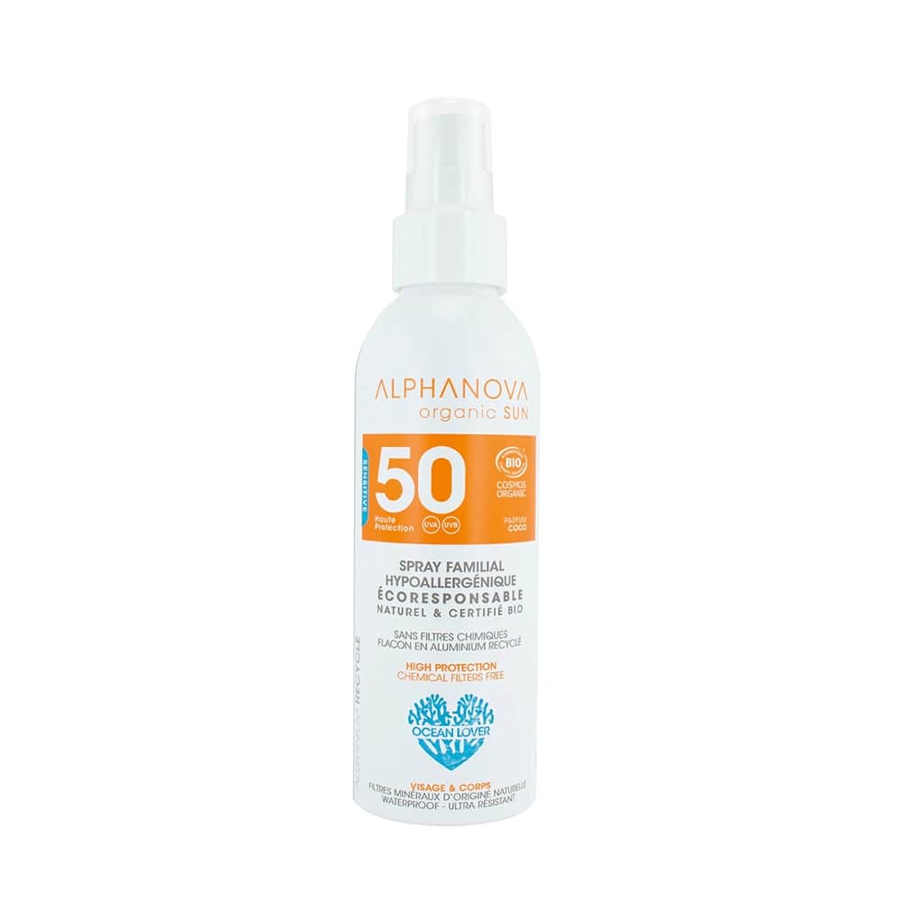 Spray Familial Hypoallergénique SPF50 150gr (Flacon alu recyclé)