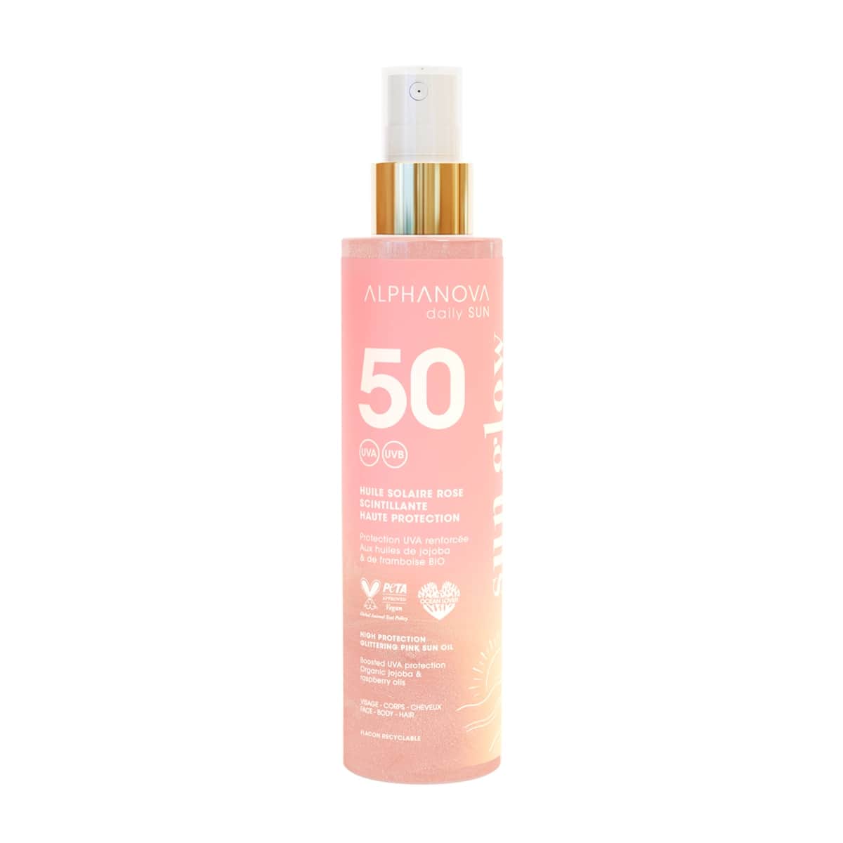 Huile Solaire SPF50 Scintillante Rose Daily Sun 125ml