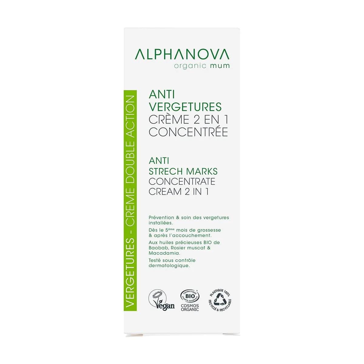 Crème de massage Anti-Vergeture double action bio 150ml