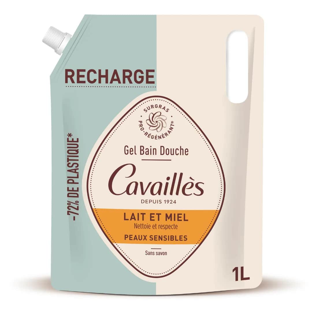 Recharge Lait bain et douche Lait et Miel 1L
