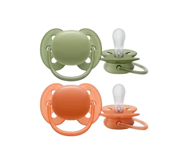 Sucettes Ultra Douce 18 mois+ x2 (Vert/Orange)