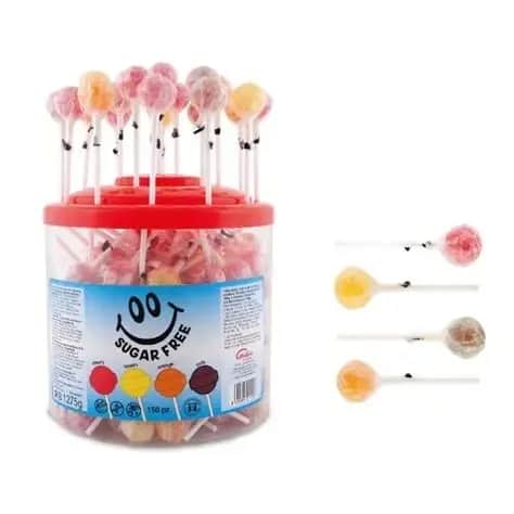 TUBO Boîte 150 sucettes 8,5gr (Cerise, Citron, Cola, Orange)