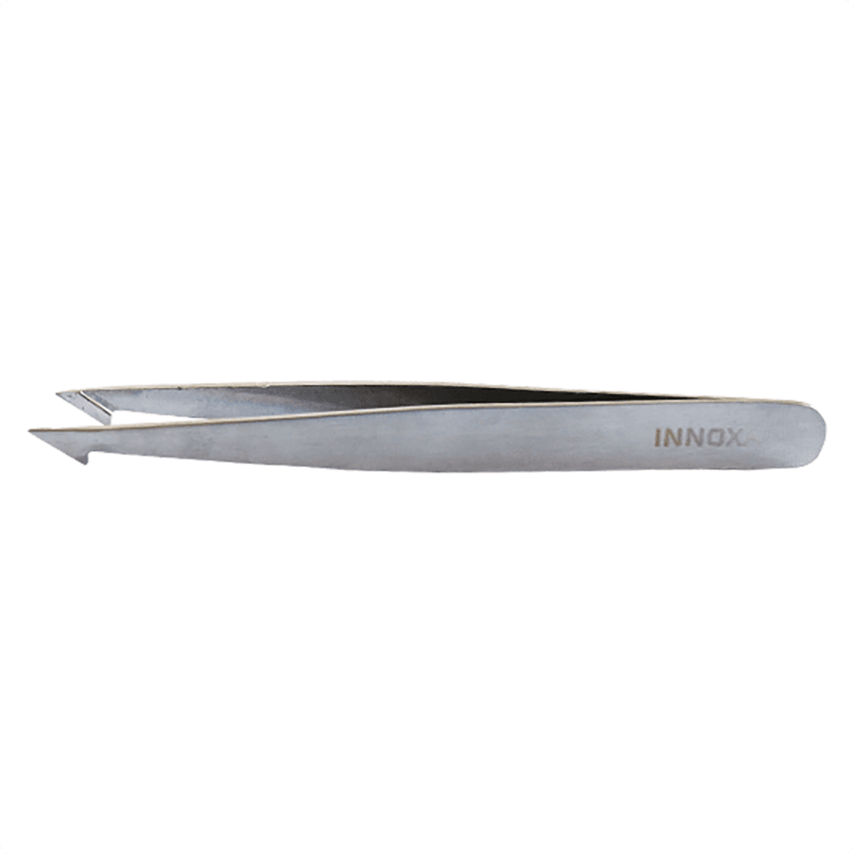 Pince à épiler mors effilé brillant silver 9.7cm