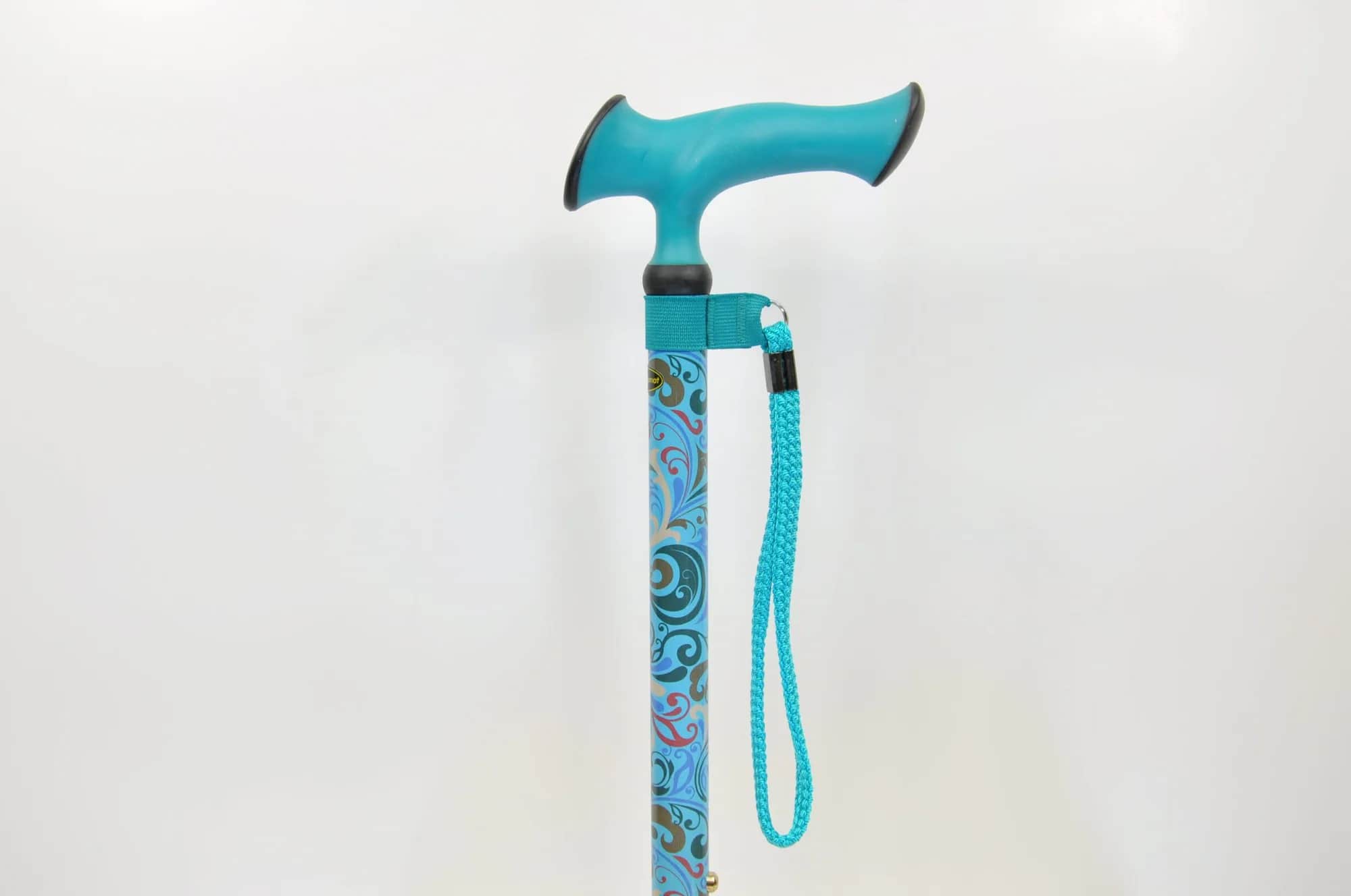 Canne Réglable Alu Ton Turquoise poignée Ergo