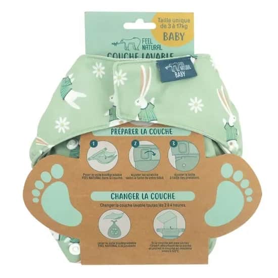 Couche bébé lavable modèle Louise