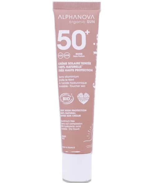 Crème Solaire SPF50+ Teintée NUDE (Sans Parfum) BIO 40g (12M)