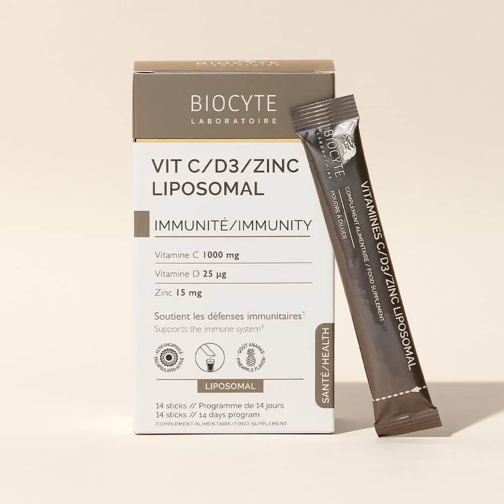 Vitamine C / D3 / Zinc Liposomal 14 sticks (Ananas)